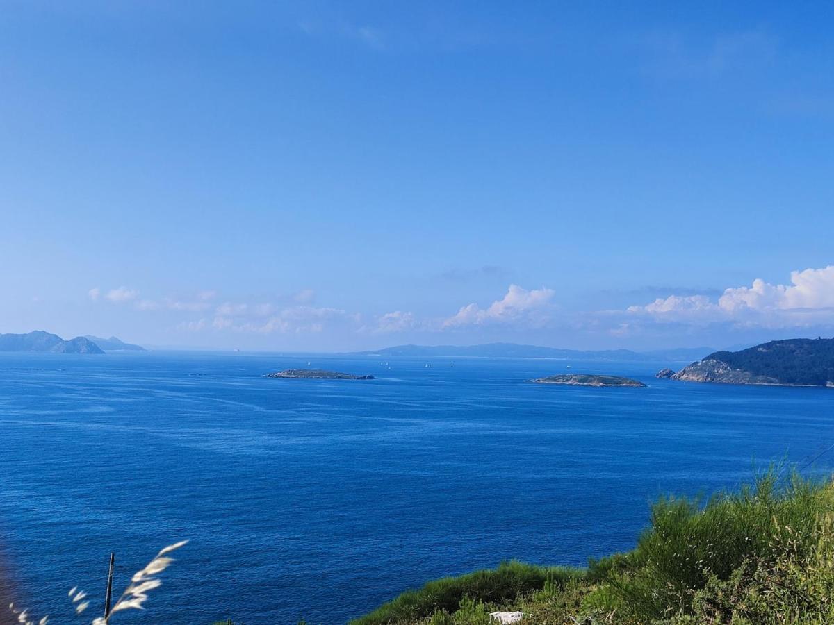 Inmejorables vistas a las islas Cies Baiona Exterior foto