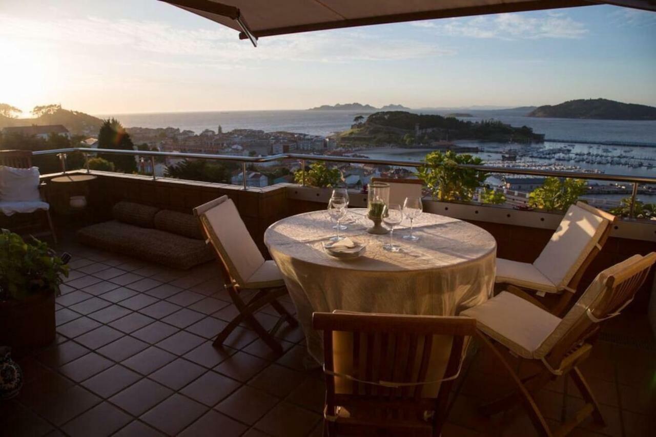 Inmejorables vistas a las islas Cies Baiona Exterior foto